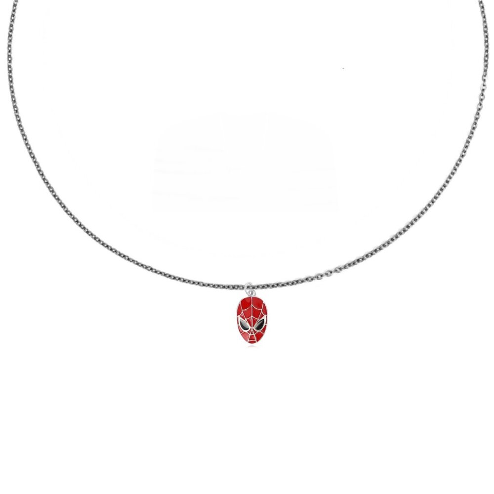 Marvel "Spiderman" Silver Charm Necklace